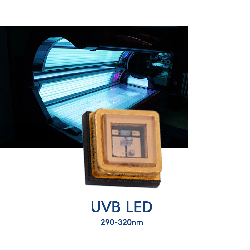 1W 290-320NM UVB LED COB für Kalziumpräparate für Tiere und medizinische Ästhetik 3,5*3,5mm 2