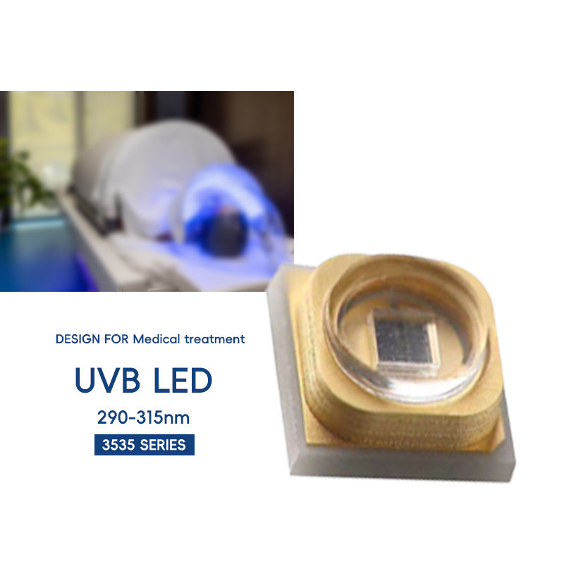 Hochwertige UVB 3535 SMD-LED mit fortschrittlichem Flip-Chip, 3 W, 306 nm/310 nm, CRI 95, 2 Jahre Garantie, für den Einsatz im Gesundheitswesen. 2