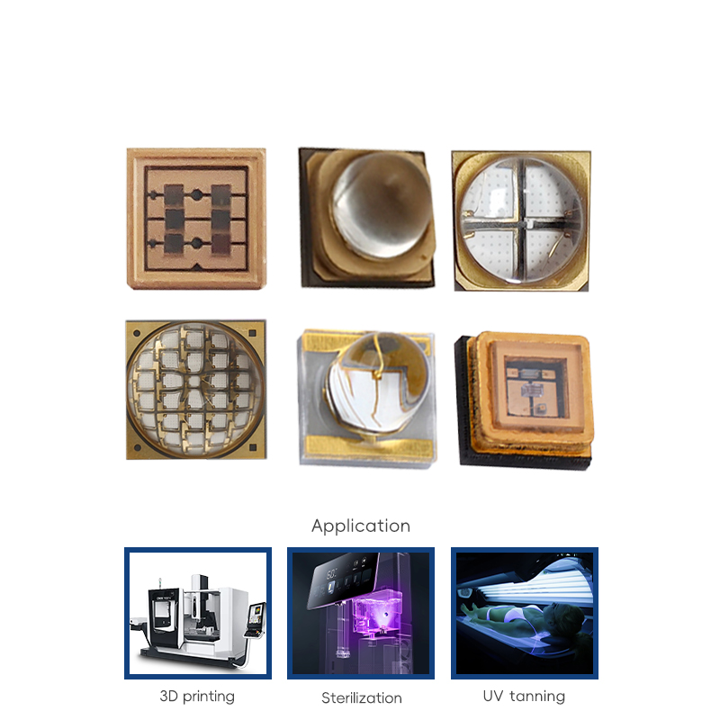 Hochleistungs-UVC-LED-Diode (0,5 W, 1 W, 3 W) mit UVC-Chip (250–280 nm) für Luft- und Wassersterilisations- und Reinigungssysteme 2