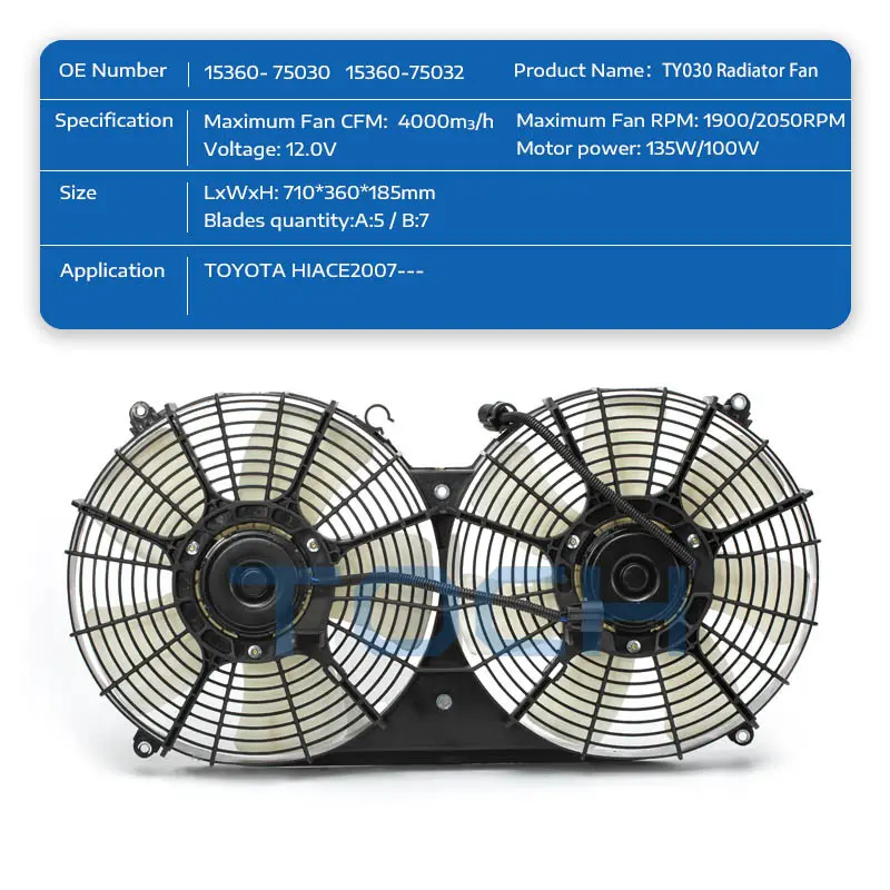 TOCH best radiator fans suppliers for engine 2