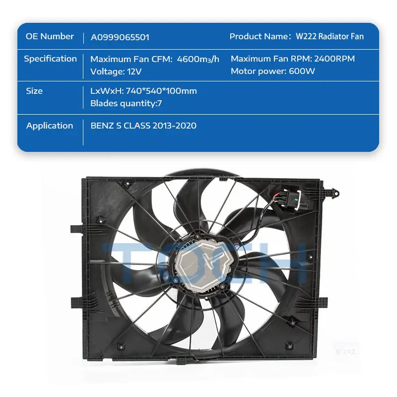 TOCH brushless radiator fan suppliers for engine2 2