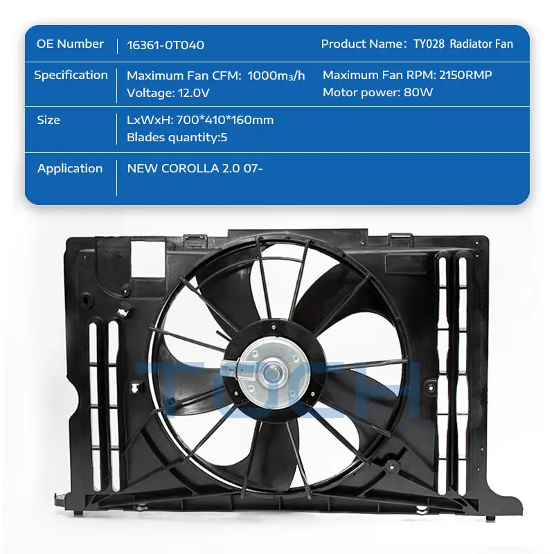 TOCH best radiator fans suppliers for engine1 2