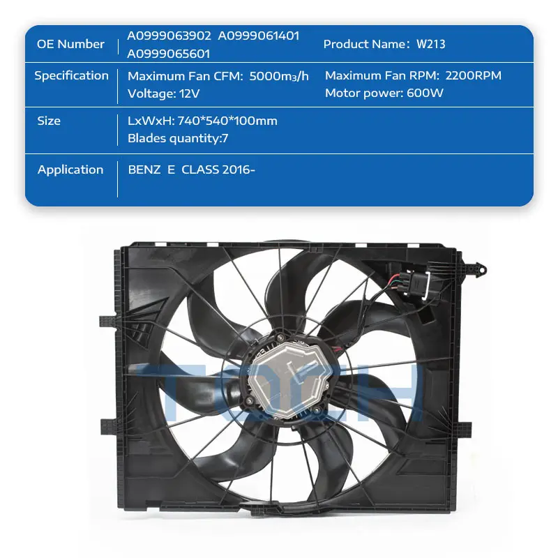 new radiator cooling fan company for benz 2