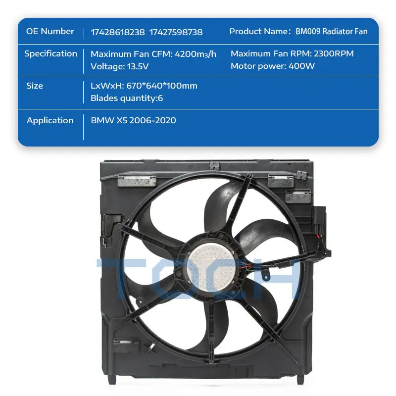TOCH car radiator electric cooling fans suppliers for sale1 2