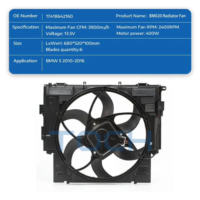 TOCH factory price brushless radiator fan assembly factory for car 2
