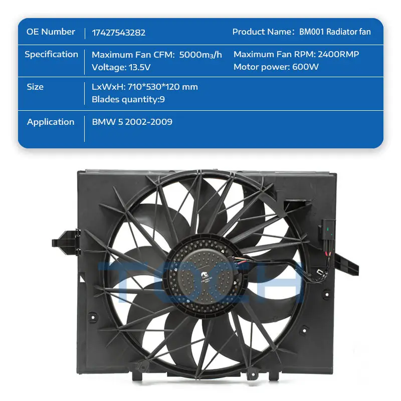 latest radiator fan factory for bmw 2