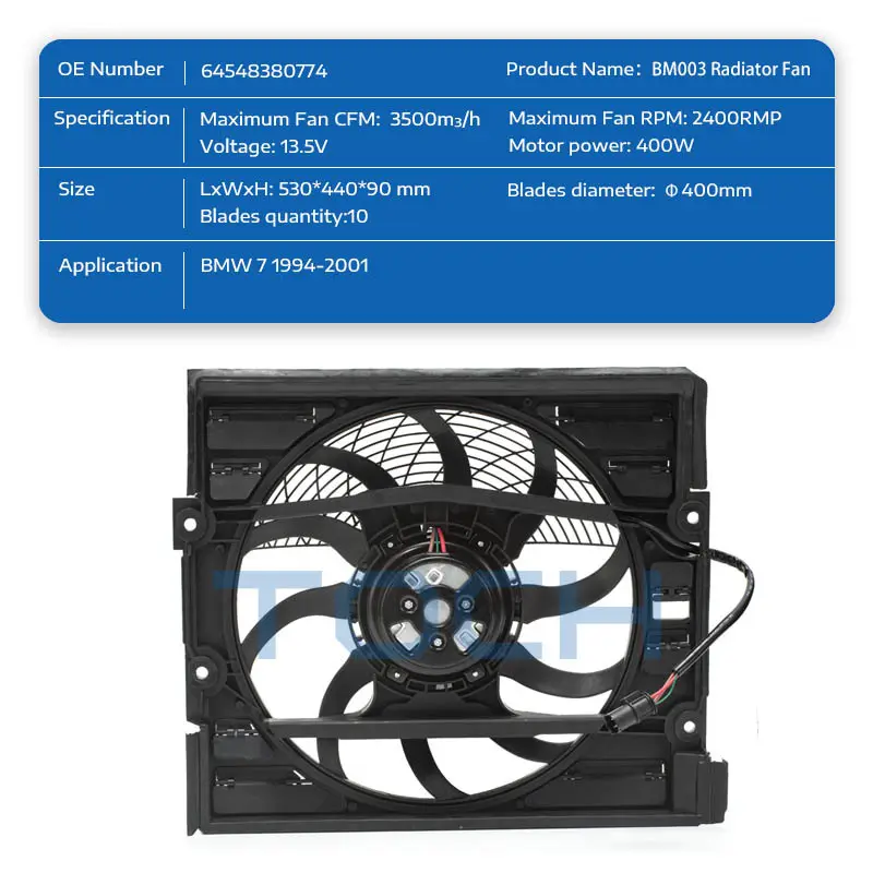 TOCH custom radiator fan motor manufacturers for bmw 2