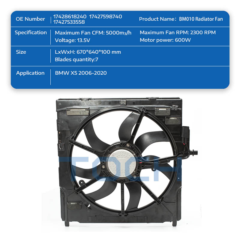 TOCH radiator fan supply for bmw 2
