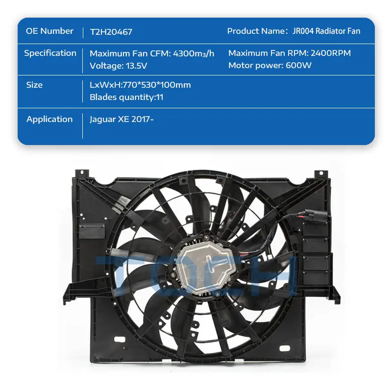 TOCH radiator fan price list price list good 2