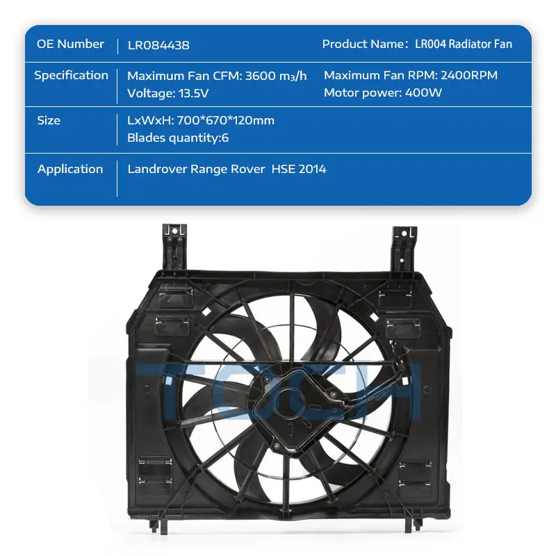 TOCH quality-assured radiator fan suppliers good new 2