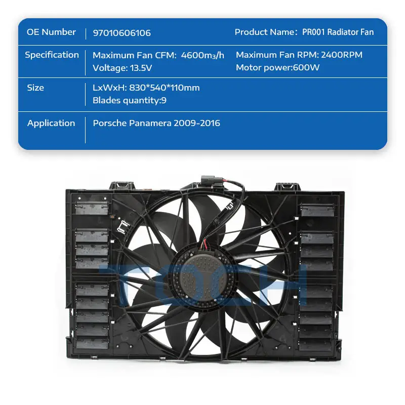 TOCH factory price best fans for radiators company export 2