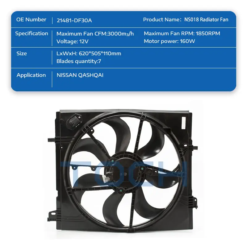TOCH best car radiator fan supply for engine 2