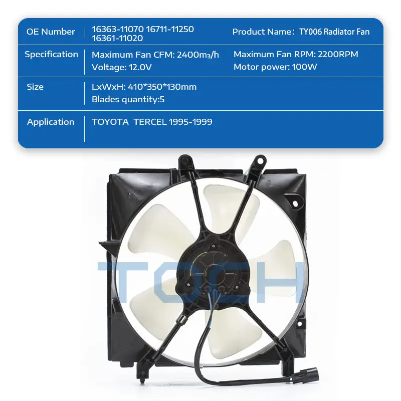 TOCH toyota radiator fan manufacturers for toyota 2