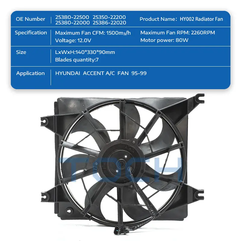 TOCH 850W Condenser Brushless Radiator Fan 17428618242 /17427634471  /17427616104 For BMW X74 2