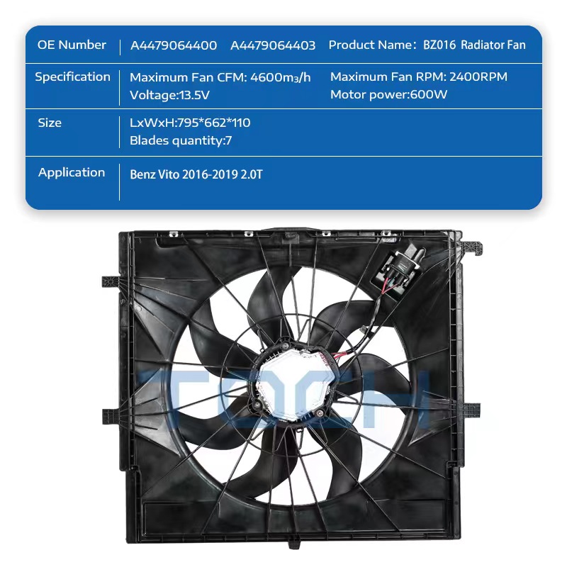 Engine Auto Cooling Fan A4479064400 A4479064403 For Benz 2