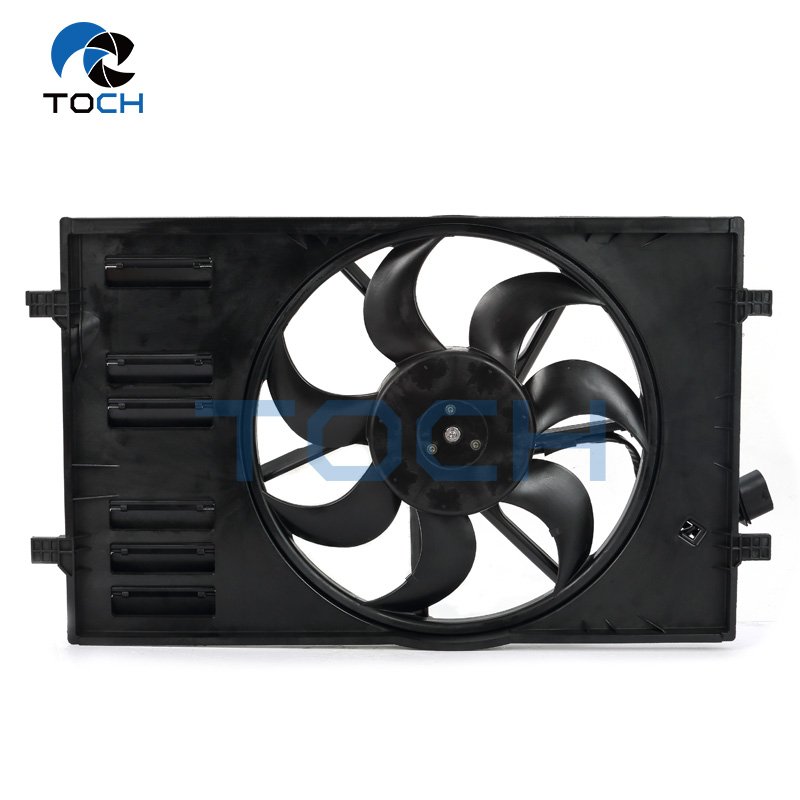 Low Power Auto Radiator Fan Assembly 5Q0121203CD 5Q0121203BB For VW Golf 1