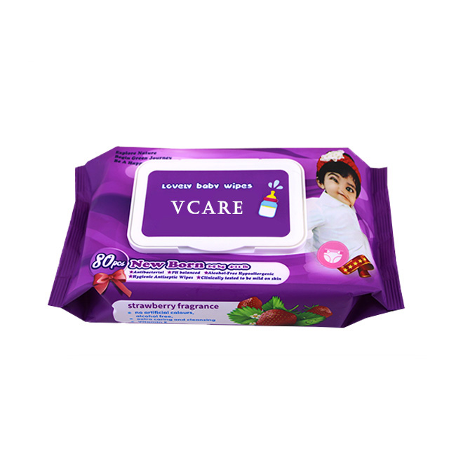 Bamboo non-woven baby wipes with diamond pattern 4