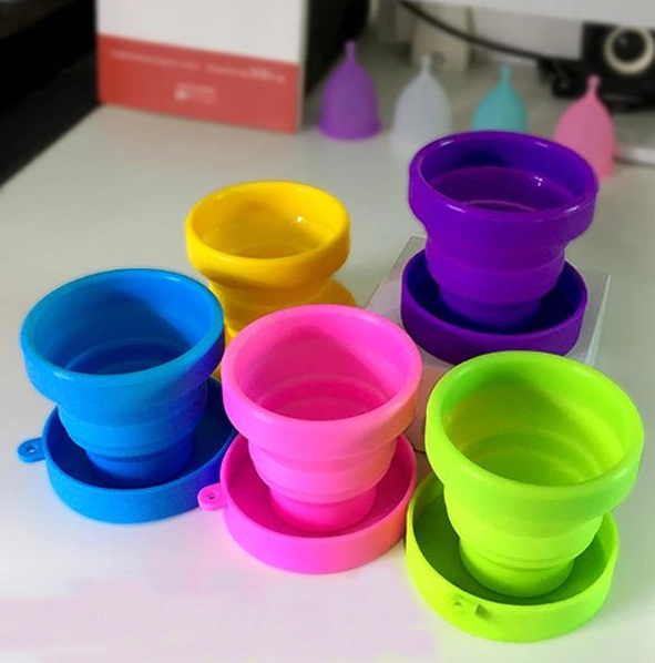 Medical Silicone Menstrual Cup Sterilizer, Foldable Menstrual Cup Cleaning Cup 1