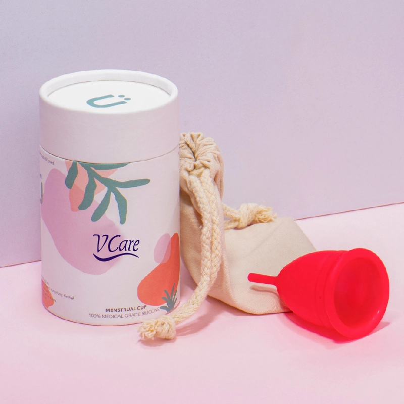 Reusable Custom Size Medical 100% Silicone Girls Menstrual Cup Collapsible 1