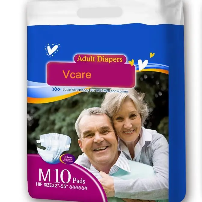Factory Wholesale Adult Diapers for Old People With PE Back sheet PE Tape Super Soft Super Absorption OEM 1