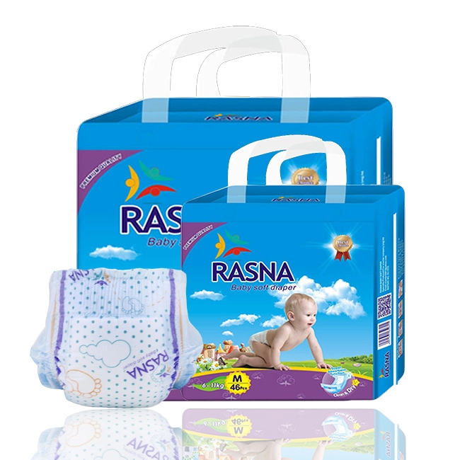RASNA Baby Diapers Pants Manufacturer Wholesale Cheap Price Breathable Newborn Baby Nappies India Cotton Disposable Nappies 1