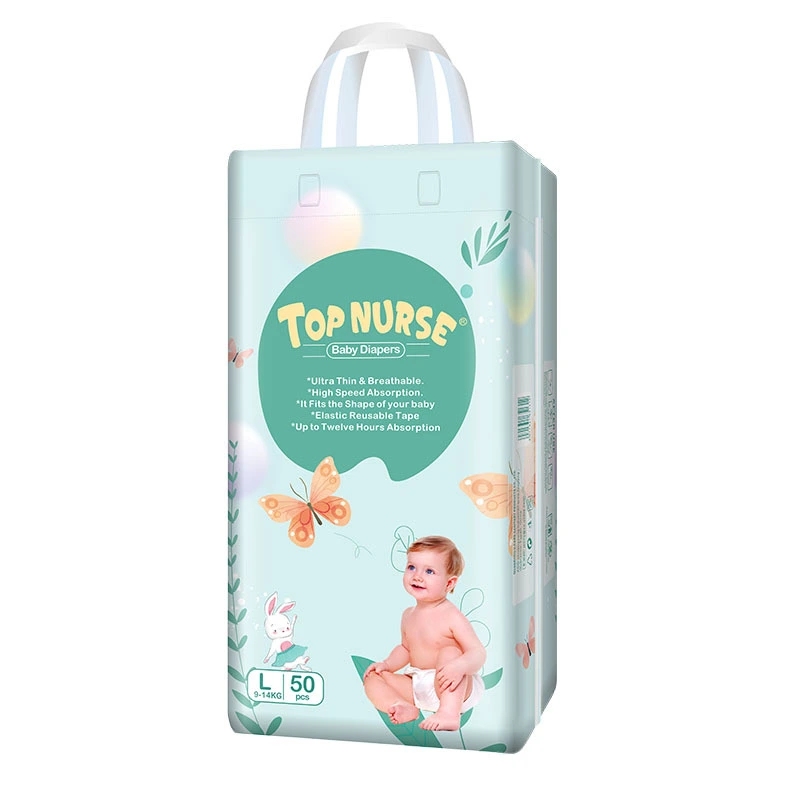 Custom Wholesale Soft Cotton Core Disposable Super Absorbing Baby Diapers 1