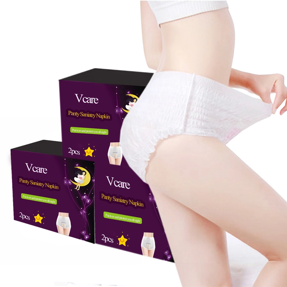 Wholesale Disposable Biograderable Pants With Sanitary Pad, Custome Pants With Disposable Inbuilt Pads For Ladies 1