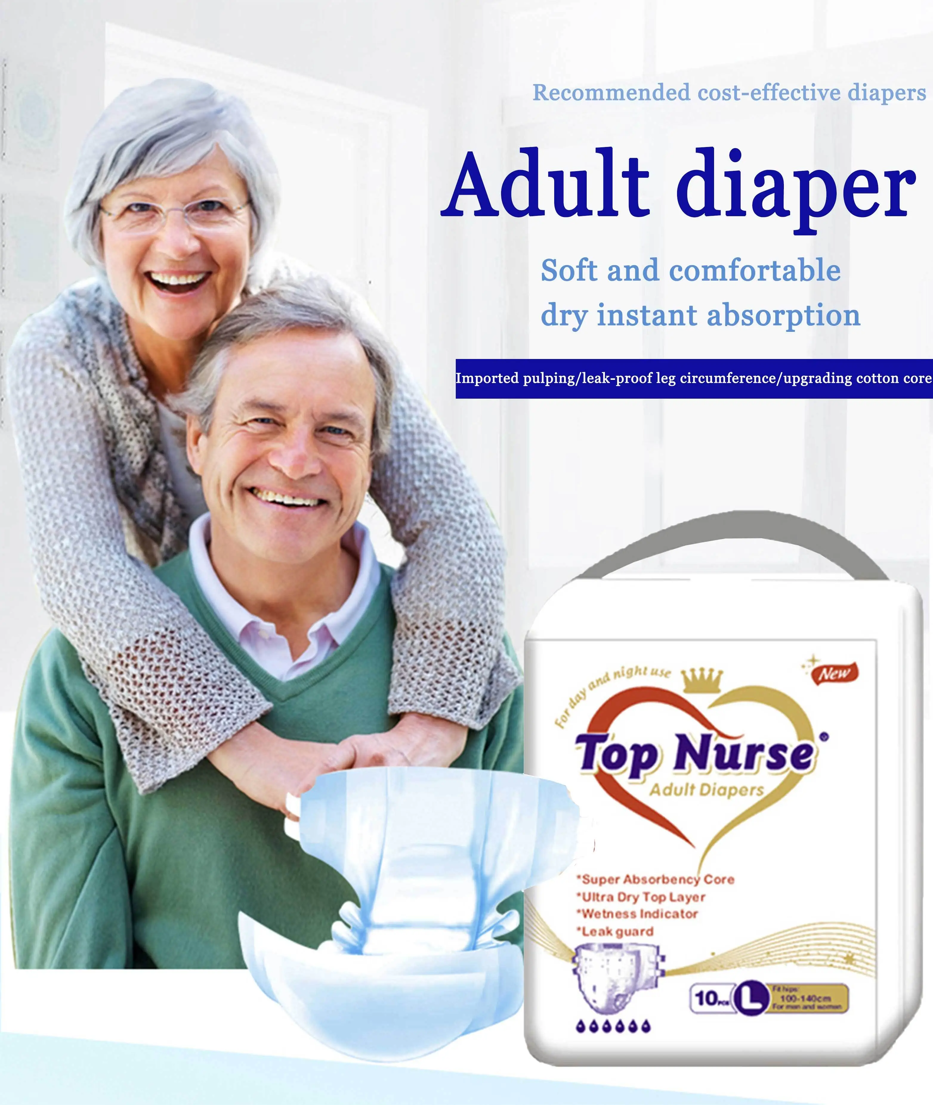 Adult Baby Diaper 1500ML High Absorption, Adult diapers Panties Printed In Indonesia 1