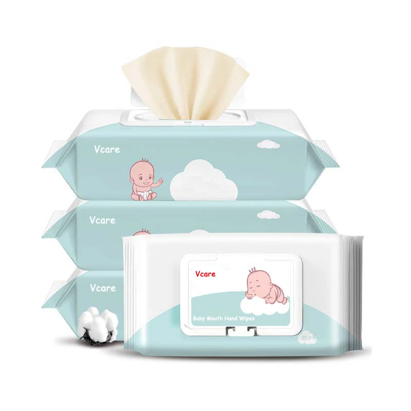 Toallitas Humedas Custom Print Individual Wrapped Bamboo Tissue Baby Wet Wipe 1