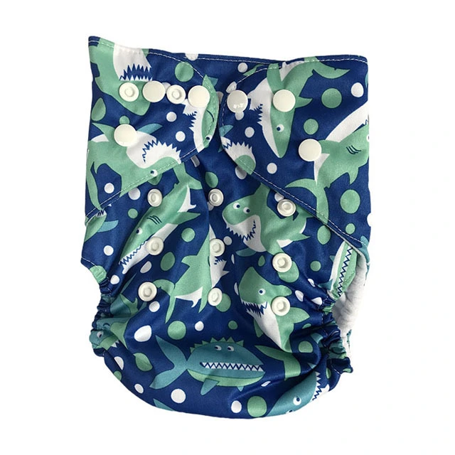 Adjustable Printed Reusable Bamboo Baby Diapers, Washable Diaper Baby Cloth for Boys and Girls Baby 1