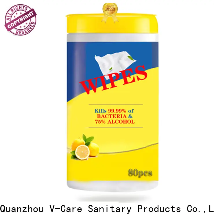 V-Care alcohol free wet tissue wipes company for adult 1