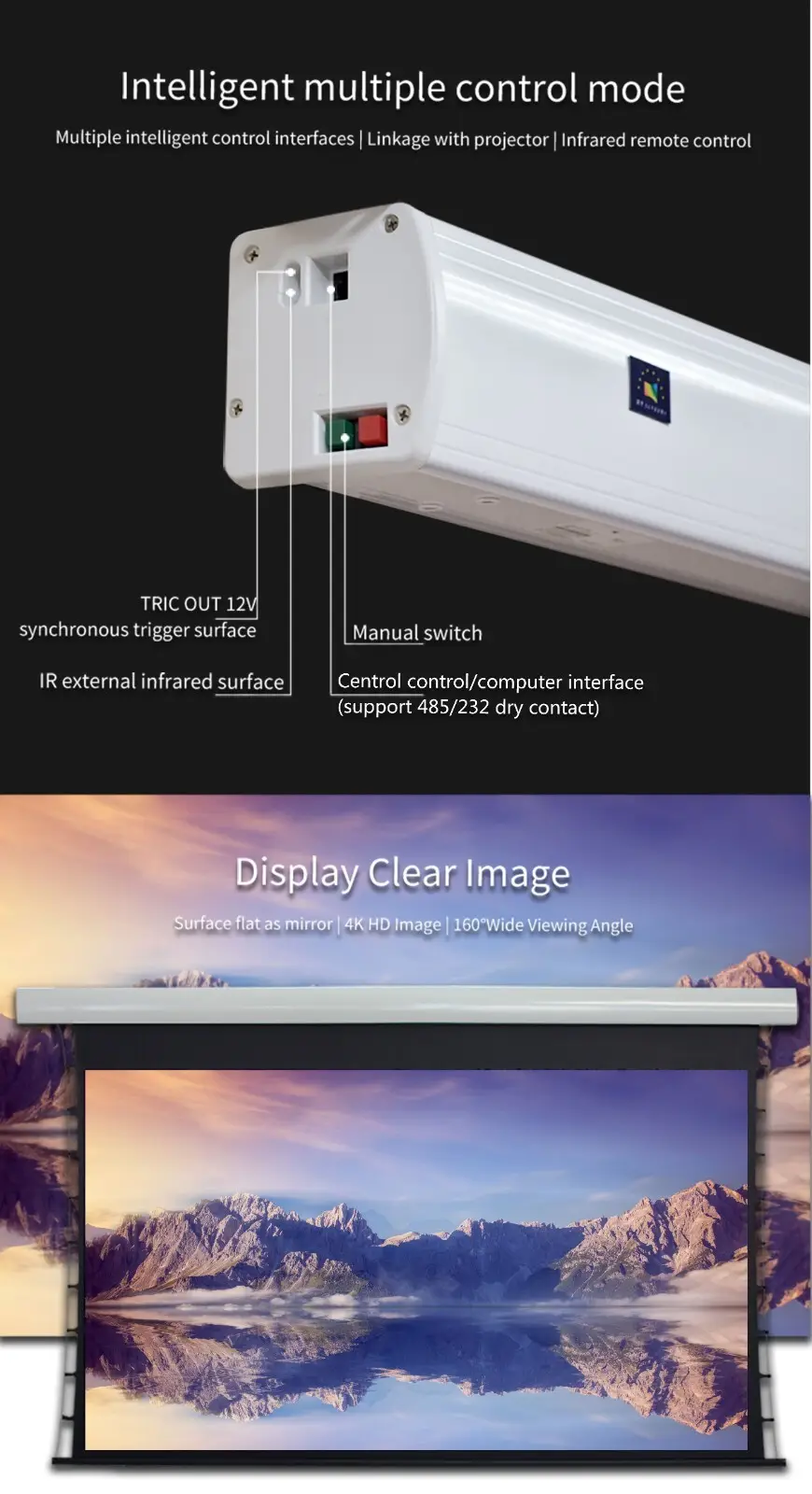 XY Screens fixed projector screen design for indoors 5