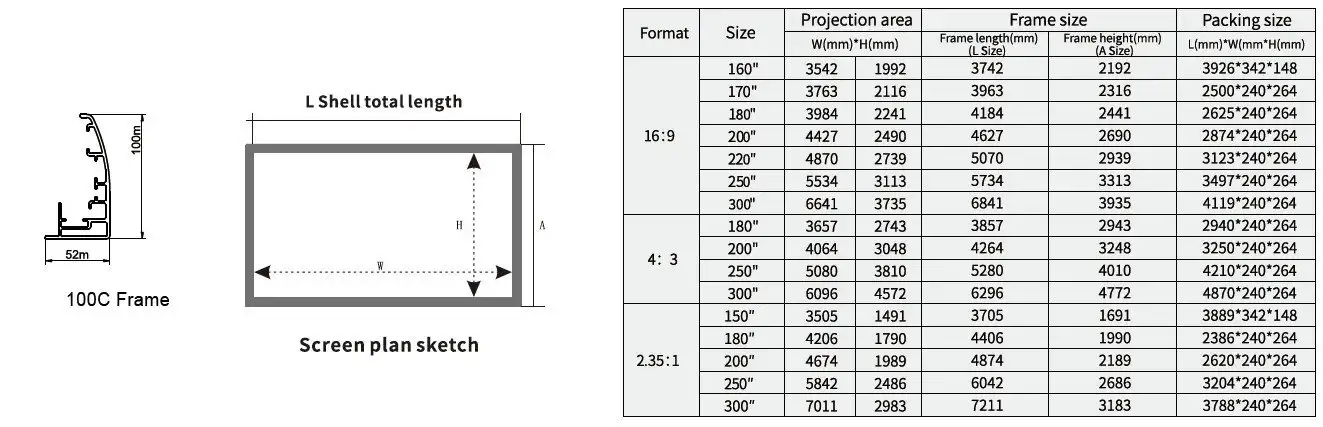 XY Screens curved projector screen price series for theater 4
