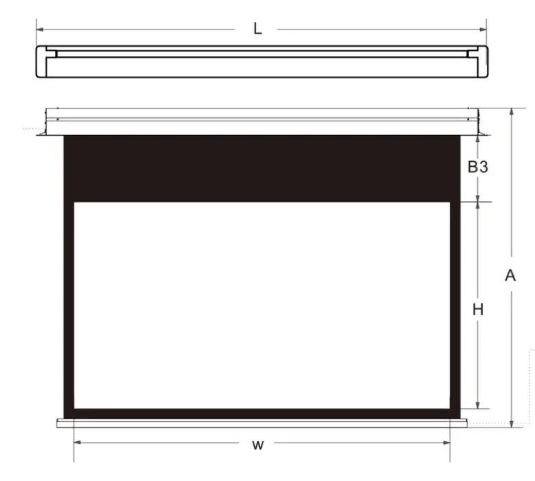 In-Ceiling Electric Projector Screen HCL1 8