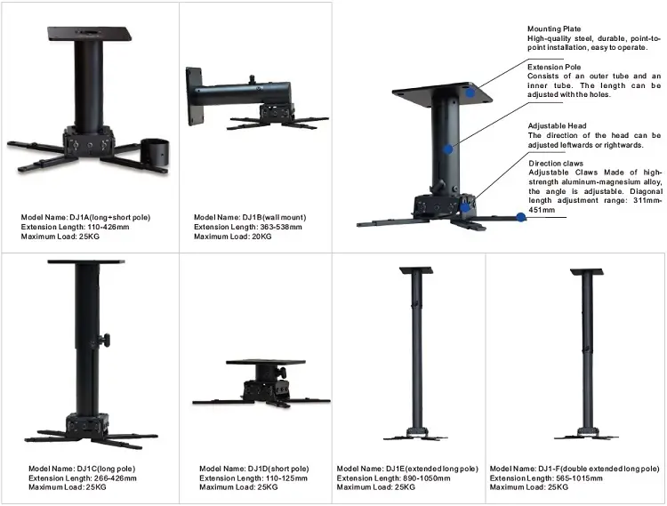 XY Screens mounted projector mount from China for PC 5
