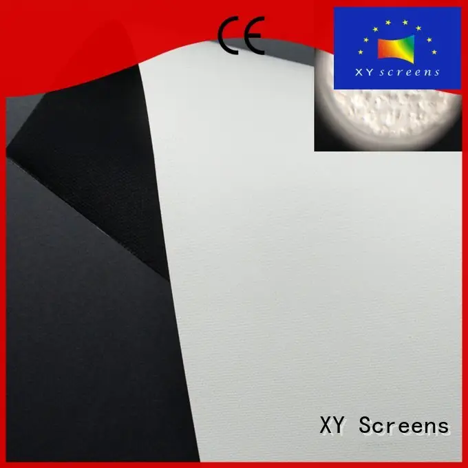 Quality HD home theater projection screens with soft PVC fabric XY Screens Brand front and rear fabric 1