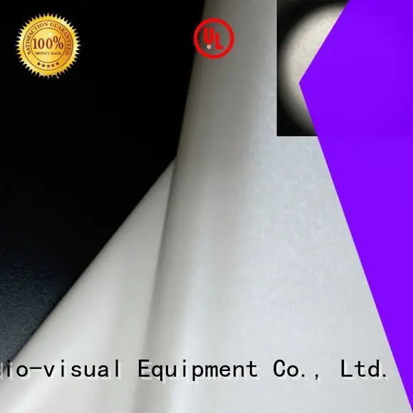 OEM front and rear fabric pvc white HD home theater projection screens with soft PVC fabric 1