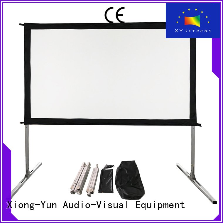 Hot outdoor pull down projector screen fold fast inch XY Screens Brand 1
