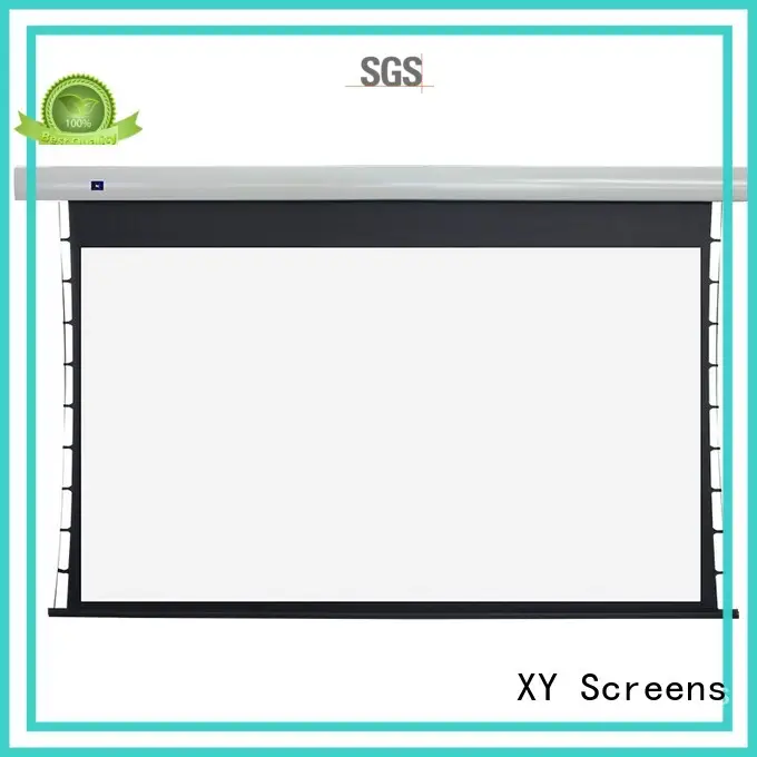 motorized tab tensioned electric projector screen ec2 XY Screens company 1