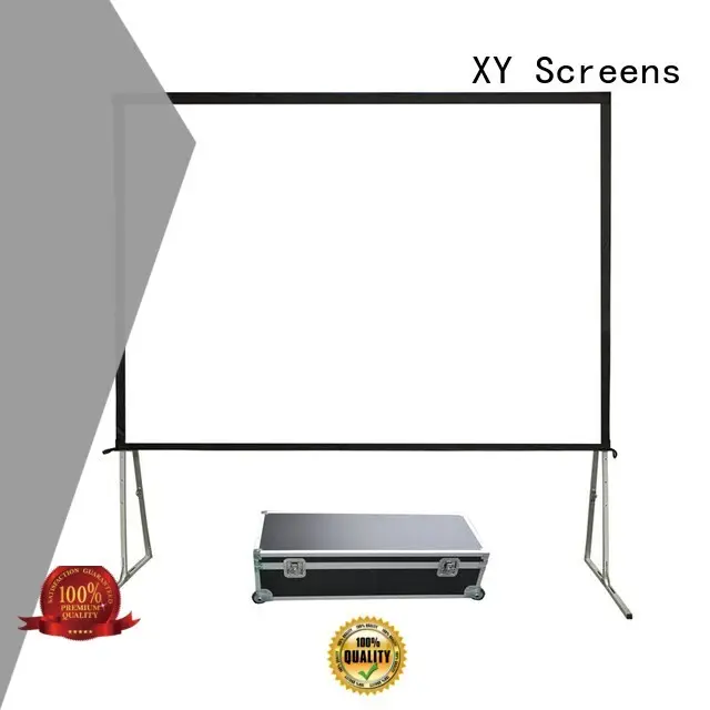 XY Screens black outdoor projector screen with stand series 1