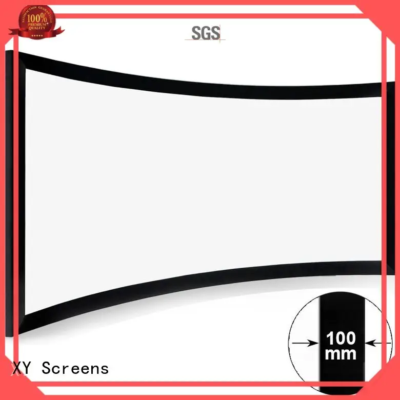 XY Screens thin home cinema screen and projector adjustable for indoors 1