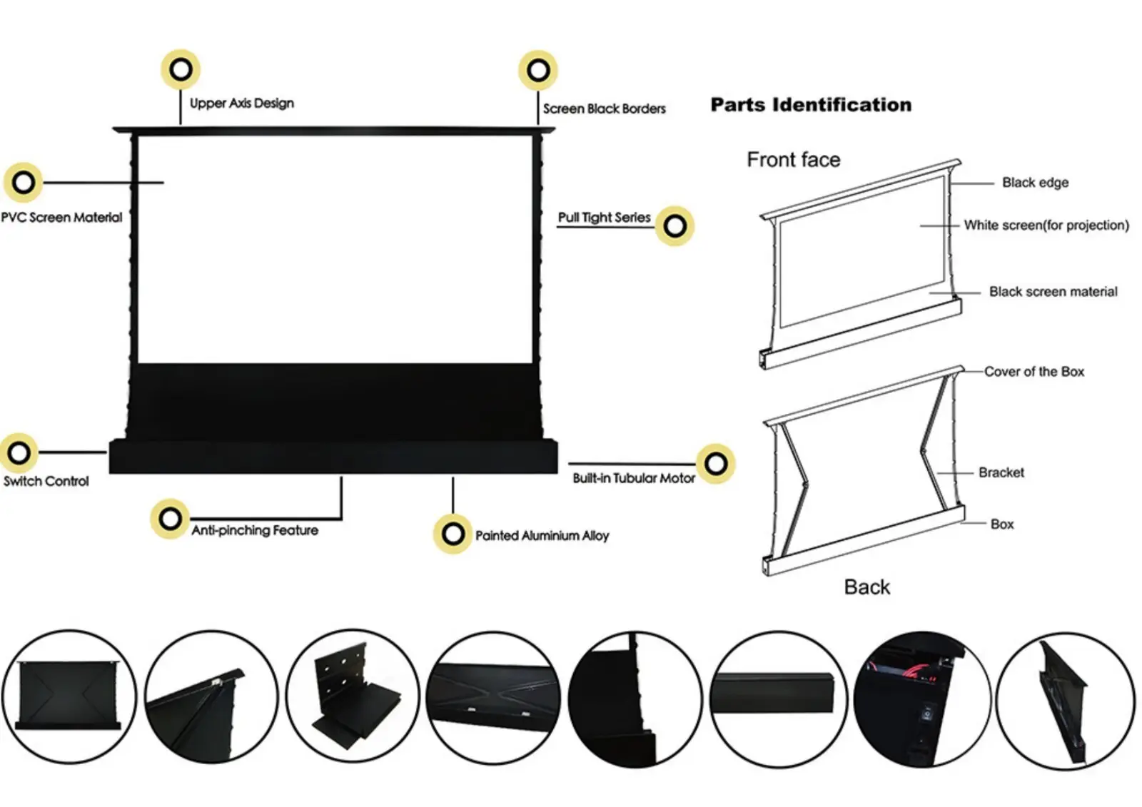 white pull up projector screen inquire now for living room 6