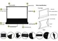 white pull up projector screen inquire now for living room 6