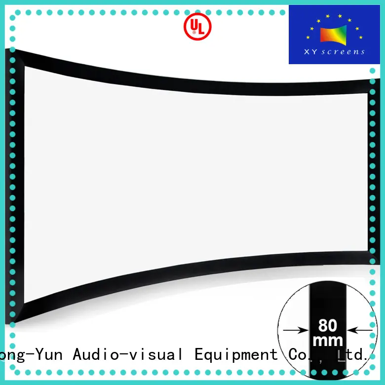XY Screens curved projector screen personalized for household 1
