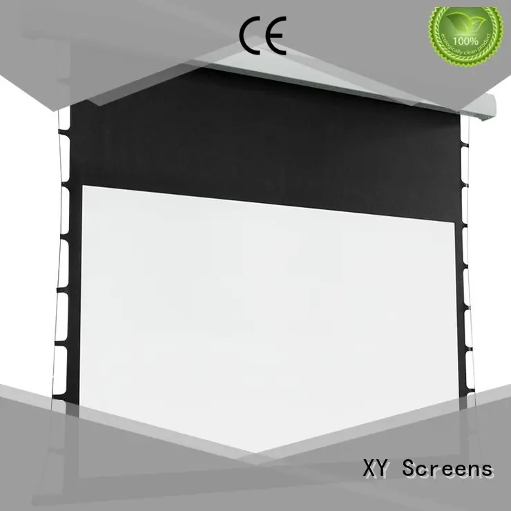 XY Screens rising add tension to projector screen for home 1
