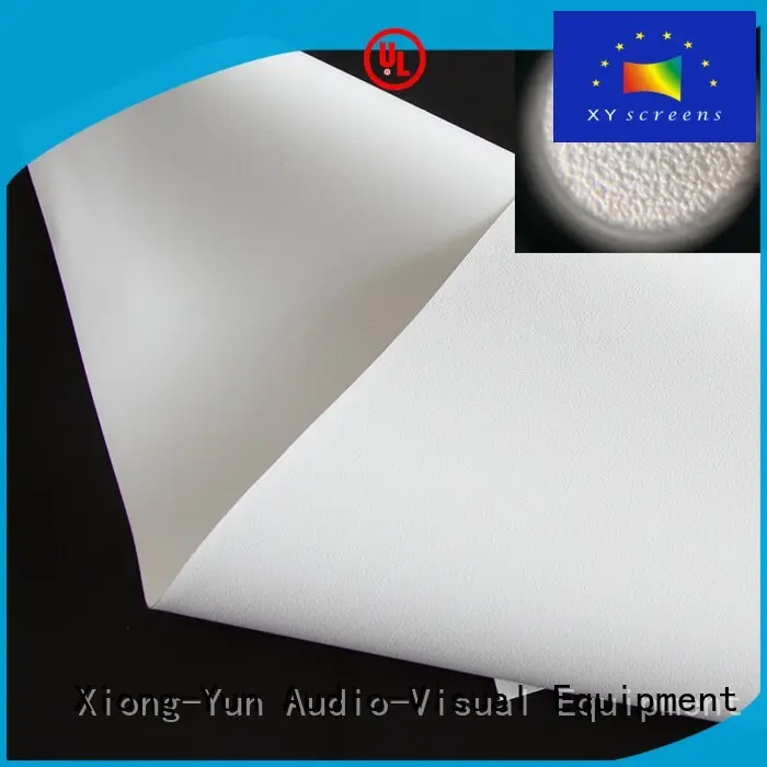 XY Screens front and rear fabric design for fixed frame projection screen 1