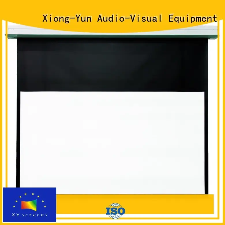 XY Screens electric fixed projector screen with good price for indoors 1