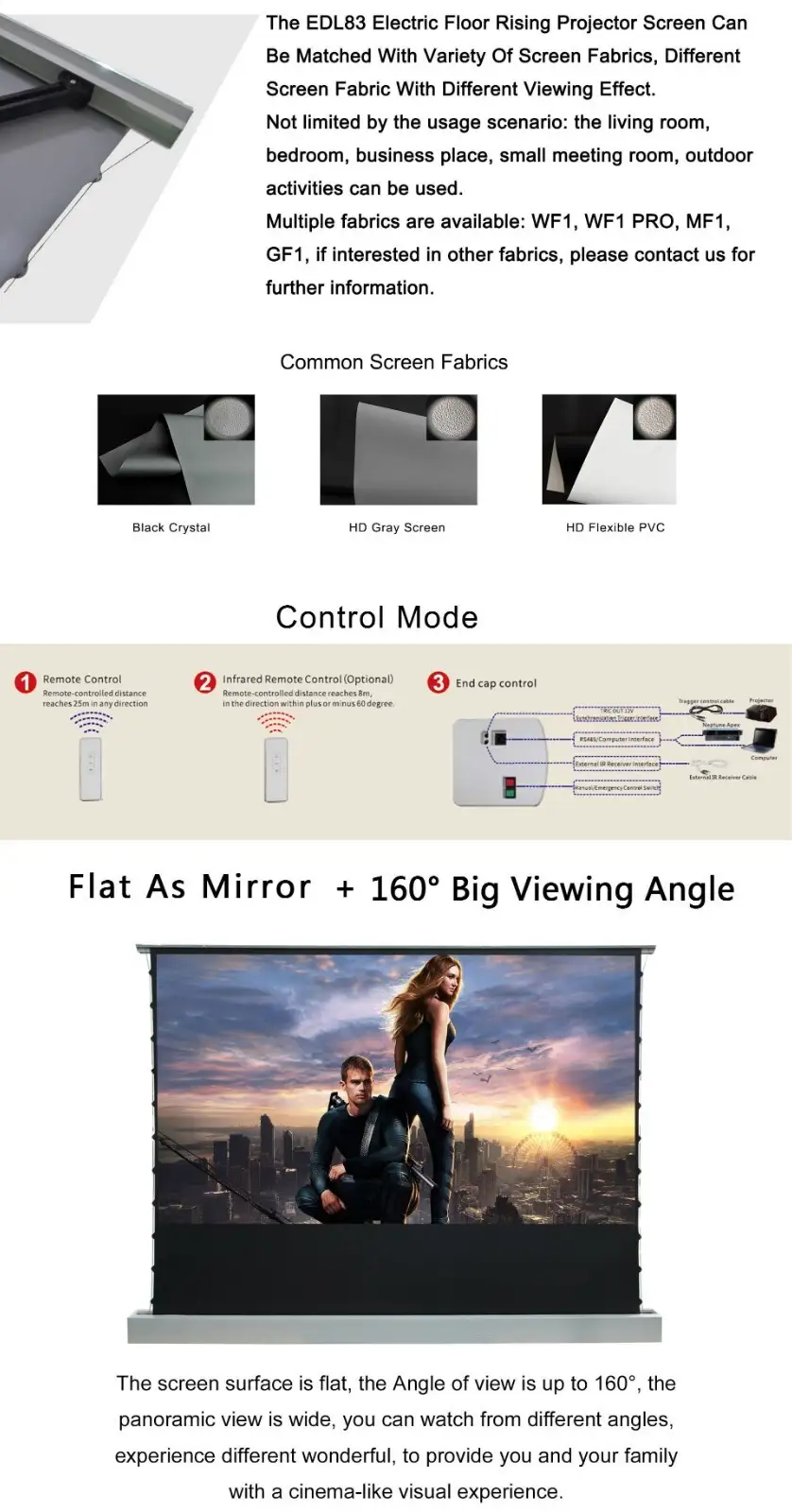 electric floor rising screen design for living room 7