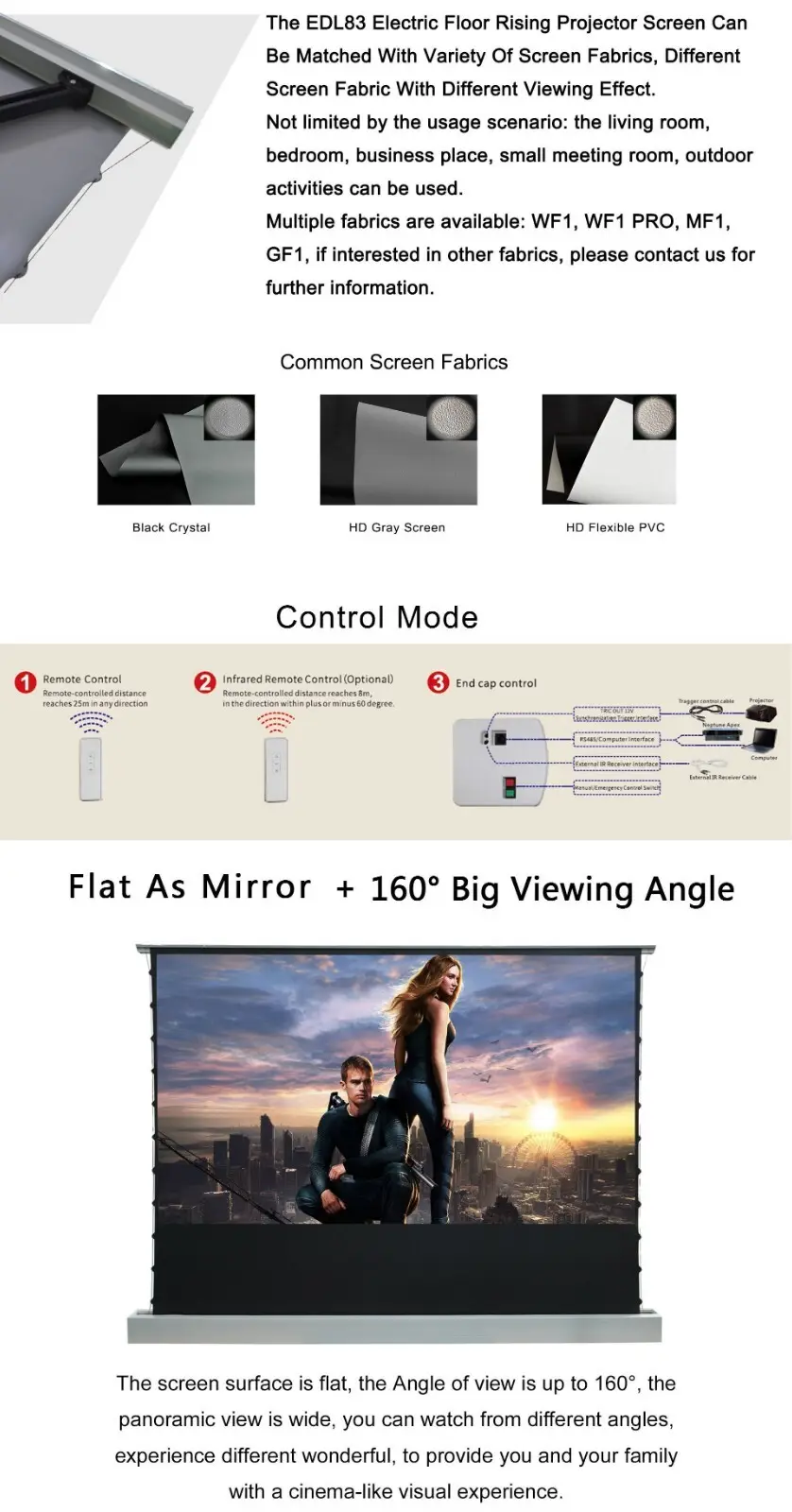 XY Screens rising projection screen price factory for indoors 7