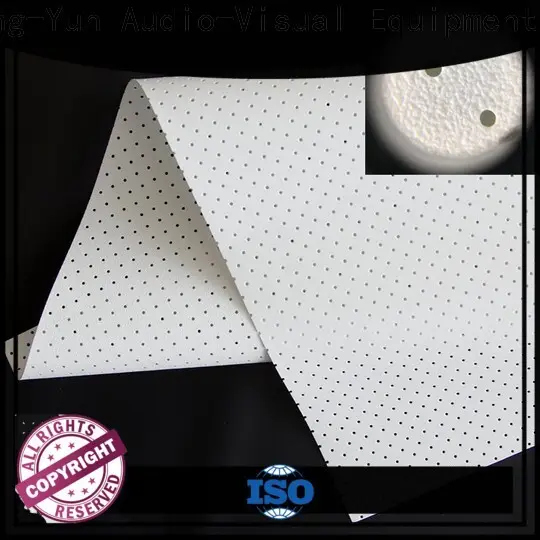XY Screens perforating acoustic absorbing fabric customized for thin frame projector screen 1